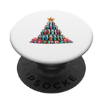 Christmas Tree Coiffeur Tondeuse Coiffure Coiffeuse PopSockets PopGrip Adhésif