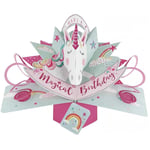 Second Nature Pop Up Birthday Greeting Card - Unicorn POP168