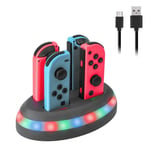 Ladestation til 4 Nintendo Joy-Con controllere