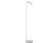 Beliani - Lampadaire Lampe de Chevet Blanc en Métal sur Pied en Béton E27 Max 40W pour Éclairage de Chambre ou Salon au Design Intemporel et