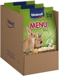 Vitakraft Menu - Nourriture pour Lapin nain - Mélange riche en fibres avec fruits, légumes et herbes sélectionnées - Recette sans sucre ajouté ni colorants (3 x 5KG)