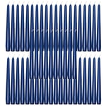 Blue Taper Dinner Candles  9" 24cm Candle Unscented 7 Hour Burn Time 50 Pack