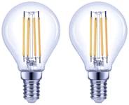 Argos Home 3.4W Filament LED Globe SES Light Bulb - 2 Pack