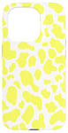 iPhone 15 Pro yellow cow print pattern - Heart yellow Cow Pattern women Case