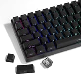 Keycaps Pbt 136 Touches Laterales Imprimees,Profil Oem Custom Double Shot,Double Shot Side Printed Pbt Keycaps Transparent Pour Ansi Us Pour Claviers Mecaniques,Noir