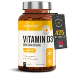 Vitamin D3 4000 IU, 400 Vitamin D Soft Gel Capsules, Vitamin D Supplements for Men & Women, Vitamin D Tablets High Strength 4X Stronger Than Pure Vitamin D 1000IU, VitaBright VIT D/Vitamin D Capsules