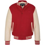 Blouson Schott  Blouson Teddy homme  Ref 58399 Rouge/Beige