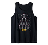 German Shorthaired Pointer Dog Santa Hat Xmas Tree Lights Tank Top