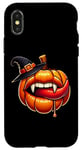 Coque pour iPhone X/XS Orange Lips Citrouille Bouche Amusante Halloween Garçons Filles Enfants