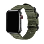 SKALO Nato-armband Nylon Apple Watch Series 7-9 45mm - Grön