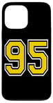 iPhone 13 Pro Max Number 95 in Yellow White Black Case