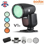 Godox V1O TTL 1/8000s HSS Round Head Speedlite Flash With Magnetic Accessories