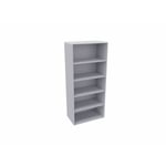 Etagère de bureau H 180 cm Métis Blanc perle, aluminium ou anthracite RANGEMENT PRO : armoire sans porte A/H180 DL100xP47/coloris aluminium/ft blanc perle