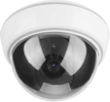 Fausse Caméra Dôme Sécurité Factice avec Alarme Clignotant Rouge LED, Caméra Dôme de Vidéosurveillance Factice étanche Fausse Caméra Surveillance Sécurité avec Lumière Clignotante