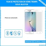 FILM EN VERRE TREMPE FINITION CARBONE POUR IPHONE 7 BLANC SOUS BLISTER