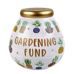 Pot Of Dreams Ceramic Money Pot Smash Money Box Savings Jar - Gardening Fund