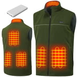 Gilet chauffant, veste chauffante homme femme, 12000mAh 5V USB micro polaire blouson chauffant avec batterie incluse, manteau Électrique avec 3 Niveau de chauffant | 6 zones chauffante, Hiver Vêtement