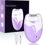 URAQT Facial Epilator, Cordless Electric Lady Face Shaver Mini Epilator with LE