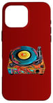 Coque pour iPhone 16 Pro Max Tourne-disque vintage coloré - Retro Pop Art Vibes