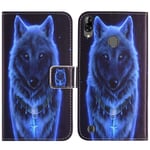 TienJueShi Wolf Fashion Style Book Stand Flip PU Leather Magnet Card slot Protector Phone Case For ZTE Blade A7 Prime 6.09 inch Cover Etui Wallet