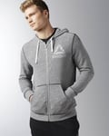 Reebok Elements Snow Melange Full Zip Hoodie Black - XL