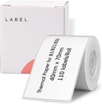 NIIMBOT B21 B3S Labels, 1.57'' X 2.76'' (40X70Mm) Thermal Sticker Label, Waterpr