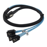 1m 3.3Ft Mini SAS 4i SFF-8087 36 Pin Male to 4 SATA 7-Pin Splitter Adapter Cable