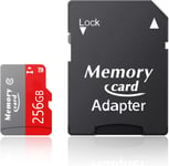 Carte Micro 256Go,Mini Cartes Mémoire,A2/U3/C10 Carte Tf Compatible Avec Jeux/Smartphone/Tablette,Jusqu'À 100 Mo/S En Micro Carte Mémoire(B-256Go)