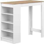 Temahome Boutique Officielle - aravis table bar white and natural oak