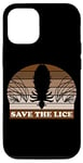 Coque pour iPhone 12/12 Pro Save The Lice, phrase sarcastique style rétro parasite humour