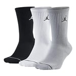 Nike Men U J EVERYDAY MAX CREW 3PR Socks - Black/White/Wolf Grey, Medium