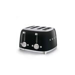 Toaster 4 Fentes 2000W Thermostat Réglable Noir SMEG