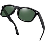 KANASTAL Lunettes de Soleil Homme Polarisées Retro Lunettes de Mode Vintage Lunette de Soleil Carrées Classiques UV400 Vert