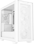 A21 Plus TG ARGB White microATX Boîtier PC (Ventilateurs ARGB préinstallés, Panneau Avant en Maille, Compatible avec Cartes mères avec Ports cachés, radiateurs 360 mm, Cartes Graphiques 380 mm,