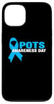 Coque pour iPhone 13 T-shirt bleu clair de sensibilisation - Support POTS Awareness Day