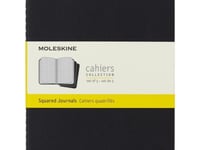 Moleskine Cahier, Monokromatiskt, Svart, 80 Ark, Rutat Papper, Universal