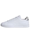 adidas Femme Advantage Base Court Lifestyle Shoes Basket, Nuage Blanc Nuage Blanc Argent, 43 1/3 EU