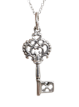 Key Pendant Necklace Lucky Key Magic Wealth 18" Chain 925 Silver Jewellery & Box