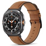 Tasikar Leather Bands Compatible with Samsung Galaxy Watch Ultra 47mm, Genuine Leather Strap Compatible with Samsung Galaxy Watch Ultra 47mm, Brown