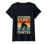 Womens Combat Sambo Wrestler - I am the awesome Sambo fighter V-Neck T-Shirt