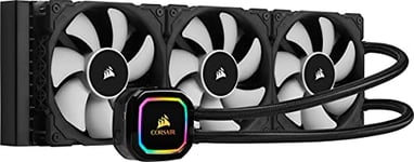 Corsair iCUE H150i PRO XT RGB Liquid CPU Cooler (360mm Radiator, Three 120mm Corsair ML Series PWM Fans, 400 to 2,400 RPM, Advanced RGB Lighting and Fan Control with Software, Easy to Install) Black