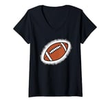 Womens American Football Vintage Football Player Men Women Kids V-Neck T-Shirt