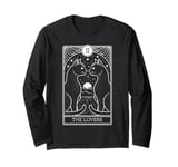 Tarot Card Mystic Cats | The Lovers Couples Valentines Day Long Sleeve T-Shirt