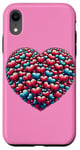 iPhone XR Cute Heart with Flowers and Hearts for Valentine's Day Case