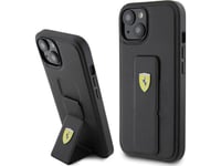 Ferrari Ferrari Fehcp15sgspsik Iphone 15 / 14 / 13 6.1" Czarny/Black Hardcase Grip Stand Metal Logo