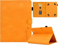 Coque Universelle Pour Tablette 10 Pouces, Housse Multipositions Protection Pour Tablette Lenovo 10.1"", Meberry M6, Padgene 10,1, Janwil 10, Beista 10,Etc,Étui Tablette 9""-11"" (Orange)