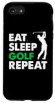 Coque pour iPhone SE (2020) / 7 / 8 Eat Sleep Golf Repeat, Golf Tshirt for Women, Men, Golf Tee