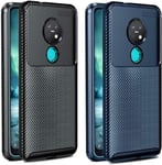 For Nokia 6.2 / 7.2 (2019) Carbon Fibre Silicone Shockproof Gel Phone Case Cover