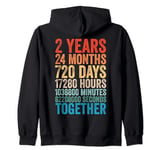 2 Year Anniversary Him Her Couple 2nd Wedding Zip Hoodie