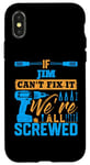 Coque pour iPhone X/XS T-shirt « If JIM Can't Fix It We're All Screwed » Nom JIM